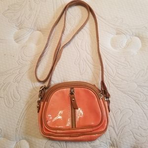 Valentina Mini zippered Crossbody orange Bag